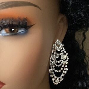 Cezanne Silver Chandelier Post Earrings NWT